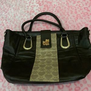 Yorkie Purse Bradford Exchange Large Bag With Extra Shoulder Strap Brown EUC